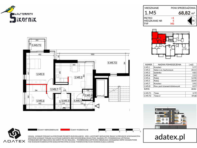 Mieszkanie w inwestycji Apartamenty Sikornik, symbol 2-M5 » nportal.pl