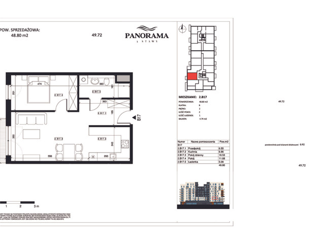 Mieszkanie w inwestycji Panorama 3 Stawy, symbol 2.B17 » nportal.pl