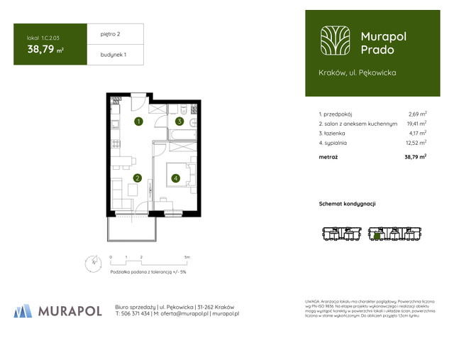 Mieszkanie w inwestycji Murapol Prado, symbol 1.C.2.03 » nportal.pl