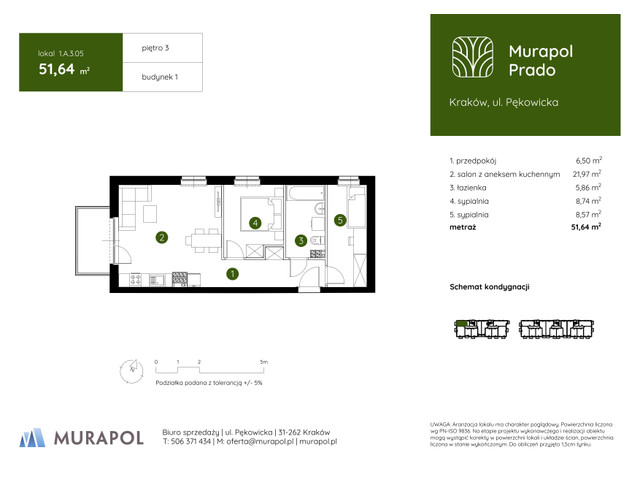 Mieszkanie w inwestycji Murapol Prado, symbol 1.A.3.05 » nportal.pl