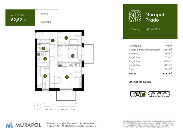 Mieszkanie w inwestycji Murapol Prado, symbol 1.B.3.02 » nportal.pl