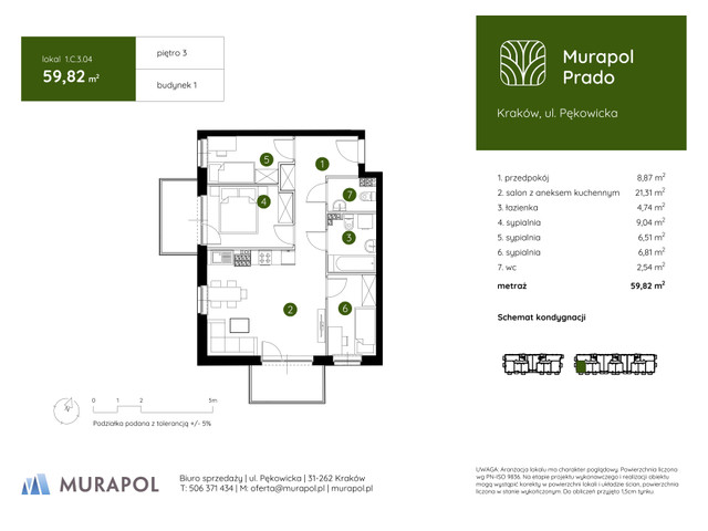 Mieszkanie w inwestycji Murapol Prado, symbol 1.C.3.04 » nportal.pl