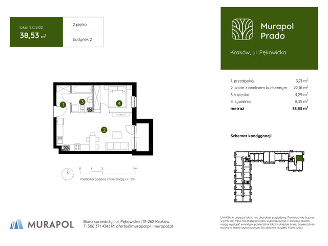 Mieszkanie w inwestycji Murapol Prado, symbol 2.C.2.02 » nportal.pl