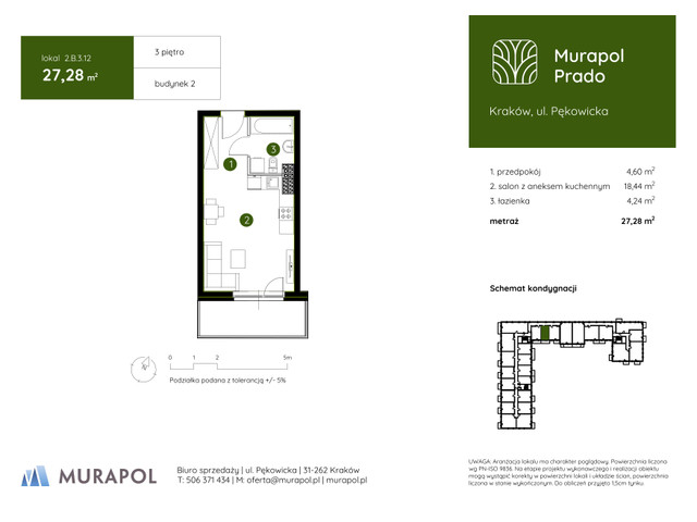 Mieszkanie w inwestycji Murapol Prado, symbol 2.B.3.12 » nportal.pl