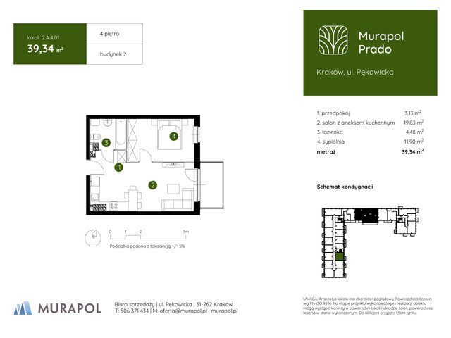 Mieszkanie w inwestycji Murapol Prado, symbol 2.A.4.01 » nportal.pl