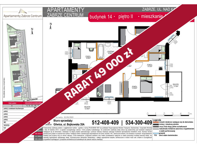 Mieszkanie w inwestycji Apartamenty Zabrze Centrum - Budynek 14A, symbol 14-M04 » nportal.pl