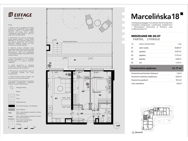 Mieszkanie w inwestycji Marcelińska, symbol B2-07 » nportal.pl