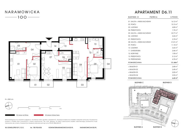 Mieszkanie w inwestycji Naramowicka 100, symbol D-D6.11 » nportal.pl