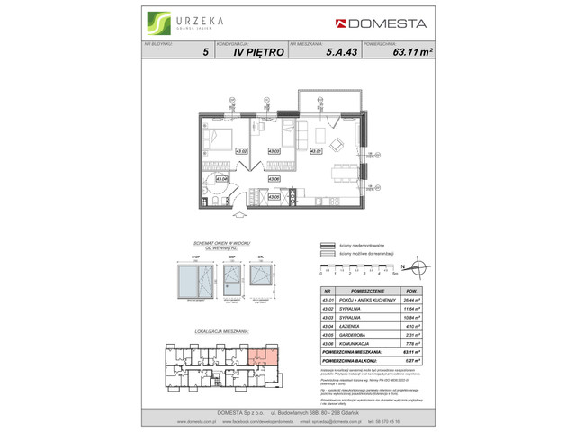 Mieszkanie w inwestycji Urzeka, symbol 5-5.A.43 » nportal.pl