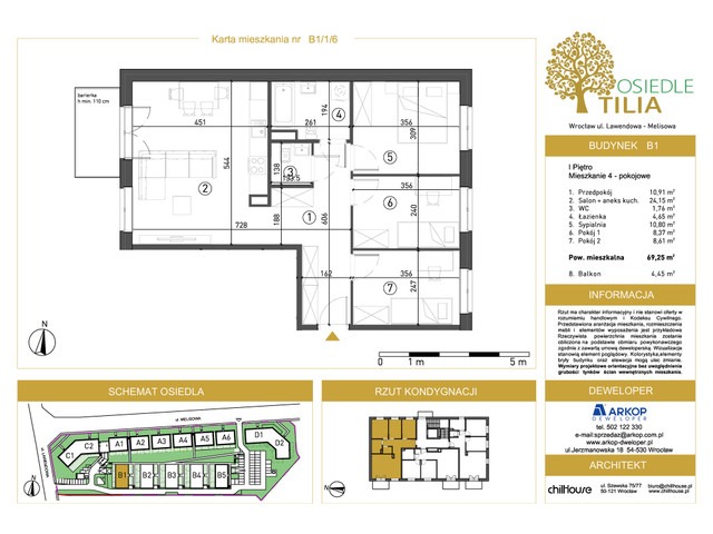 Mieszkanie w inwestycji Osiedle Tilia, symbol B1-B1/1/6 » nportal.pl