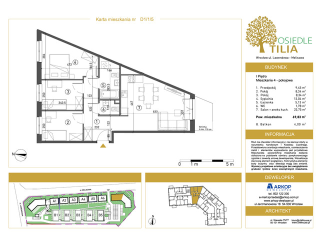 Mieszkanie w inwestycji Osiedle Tilia, symbol D1-D1/1/5 » nportal.pl