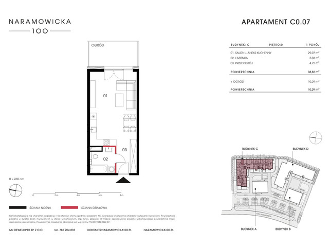 Mieszkanie w inwestycji Naramowicka 100, symbol C-C0.07 » nportal.pl