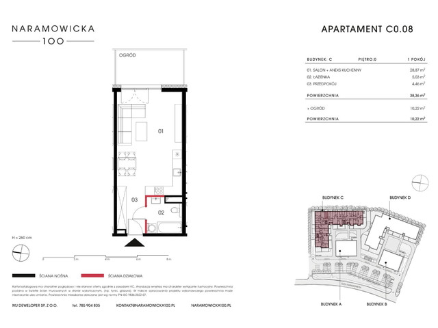 Mieszkanie w inwestycji Naramowicka 100, symbol C-C0.08 » nportal.pl