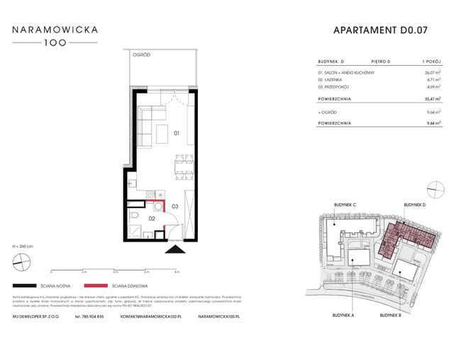 Mieszkanie w inwestycji Naramowicka 100, symbol D-D0.07 » nportal.pl