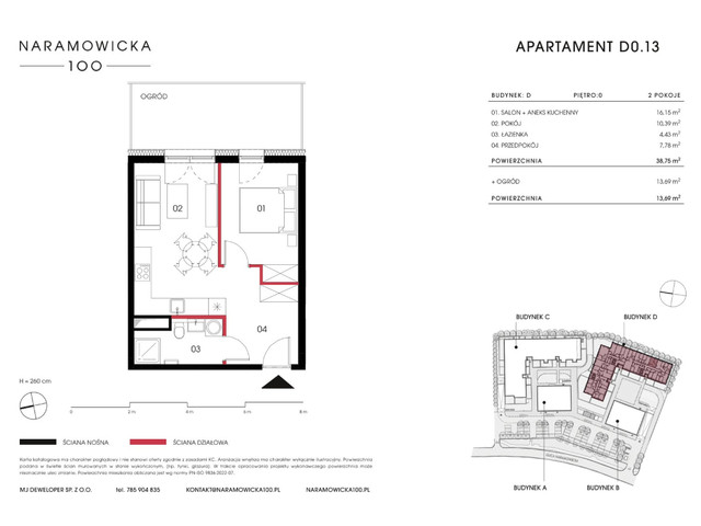 Mieszkanie w inwestycji Naramowicka 100, symbol D-D0.13 » nportal.pl