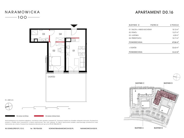 Mieszkanie w inwestycji Naramowicka 100, symbol D-D0.16 » nportal.pl