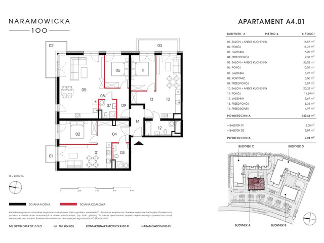 Mieszkanie w inwestycji Naramowicka 100, symbol A-A4.01 » nportal.pl