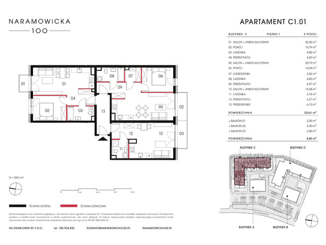 Mieszkanie w inwestycji Naramowicka 100, symbol C-C1.01 » nportal.pl