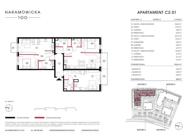 Mieszkanie w inwestycji Naramowicka 100, symbol C-C2.01 » nportal.pl