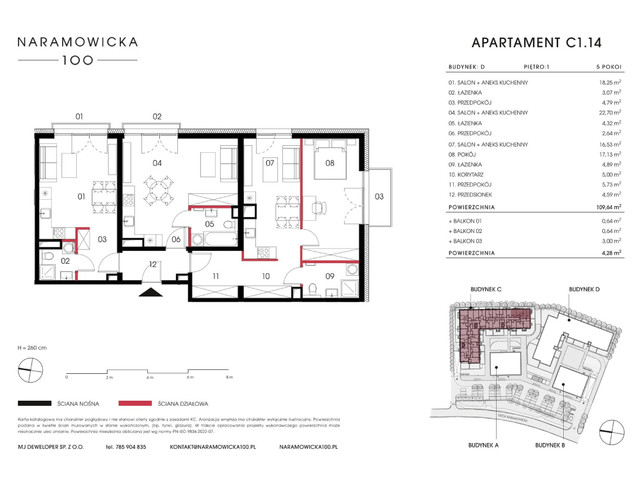 Mieszkanie w inwestycji Naramowicka 100, symbol C-C1.14 » nportal.pl