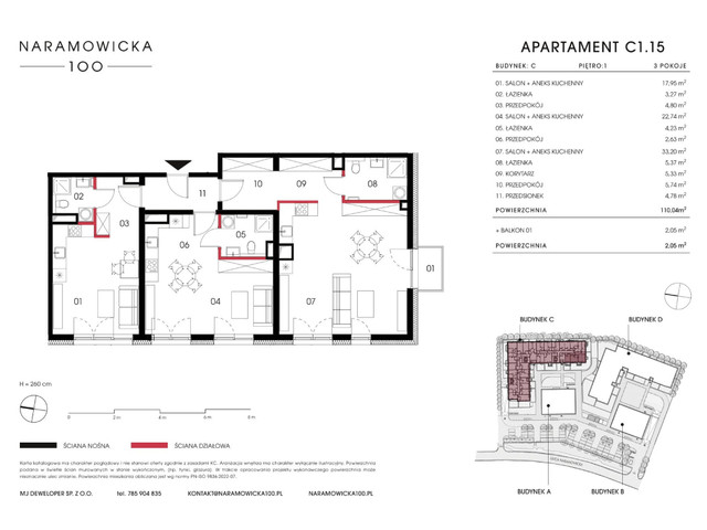 Mieszkanie w inwestycji Naramowicka 100, symbol C-C1.15 » nportal.pl