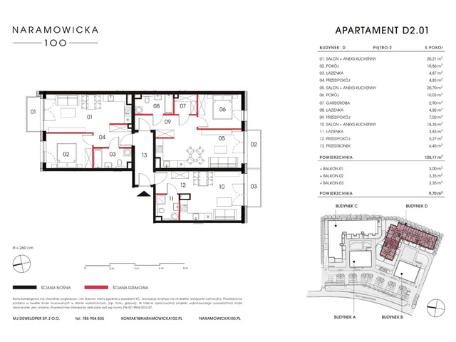 Mieszkanie w inwestycji Naramowicka 100, symbol D-D2.01 » nportal.pl