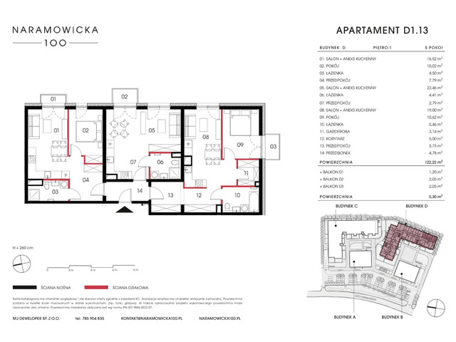 Mieszkanie w inwestycji Naramowicka 100, symbol D-D1.13 » nportal.pl