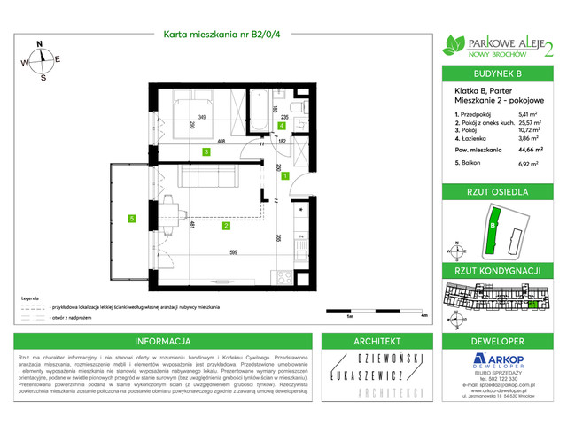 Mieszkanie w inwestycji Osiedle Parkowe Aleje 2, symbol B2-B2/0/4 » nportal.pl