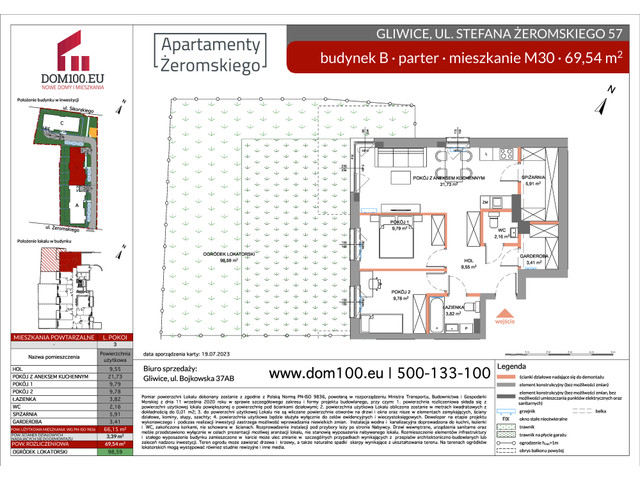 Mieszkanie w inwestycji APARTAMENTY ŻEROMSKIEGO, symbol B-B30 » nportal.pl