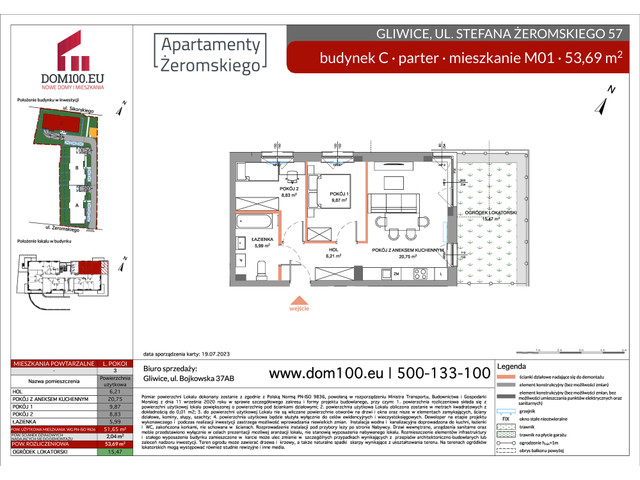 Mieszkanie w inwestycji APARTAMENTY ŻEROMSKIEGO, symbol C-C01 » nportal.pl