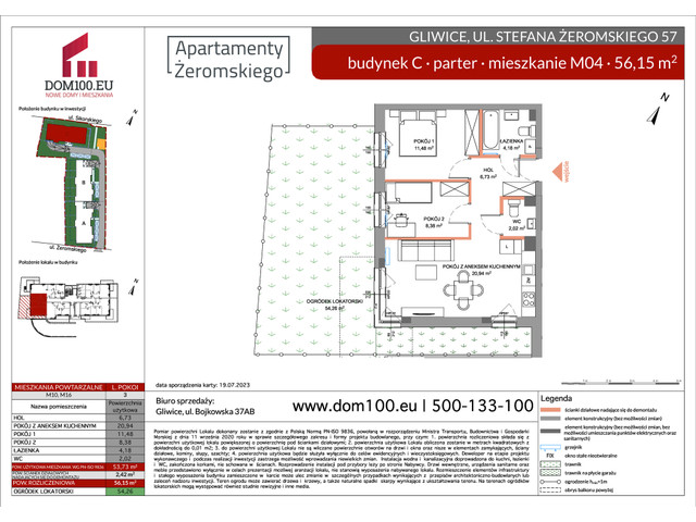 Mieszkanie w inwestycji APARTAMENTY ŻEROMSKIEGO, symbol C-C04 » nportal.pl