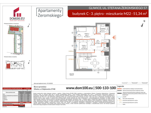 Mieszkanie w inwestycji APARTAMENTY ŻEROMSKIEGO, symbol C-C22 » nportal.pl