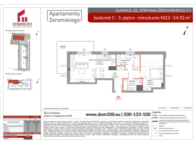 Mieszkanie w inwestycji APARTAMENTY ŻEROMSKIEGO, symbol C-C23 » nportal.pl