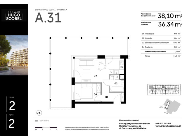 Mieszkanie w inwestycji Browar Hugo Scobel, symbol A.31 » nportal.pl