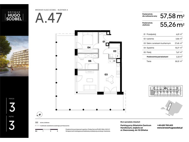 Mieszkanie w inwestycji Browar Hugo Scobel, symbol A.47 » nportal.pl