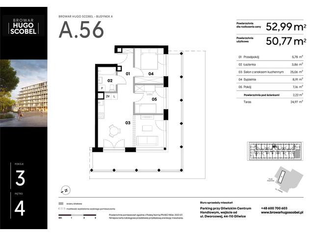 Mieszkanie w inwestycji Browar Hugo Scobel, symbol A.56 » nportal.pl