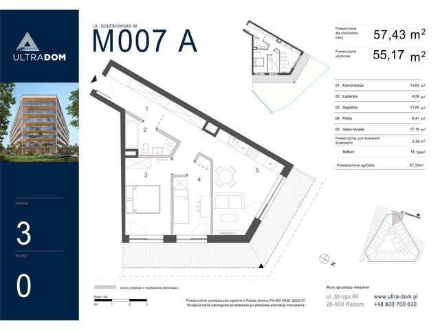 Mieszkanie w inwestycji Ultradom, symbol M007A » nportal.pl