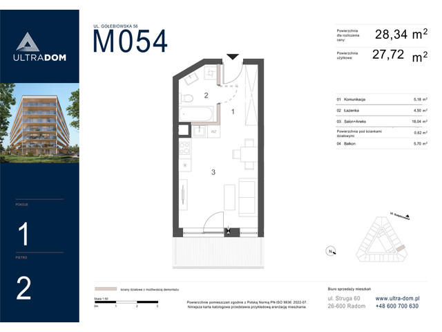 Mieszkanie w inwestycji Ultradom, symbol M054 » nportal.pl