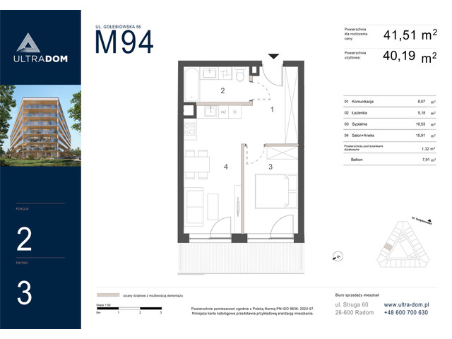 Mieszkanie w inwestycji Ultradom, symbol M094 » nportal.pl