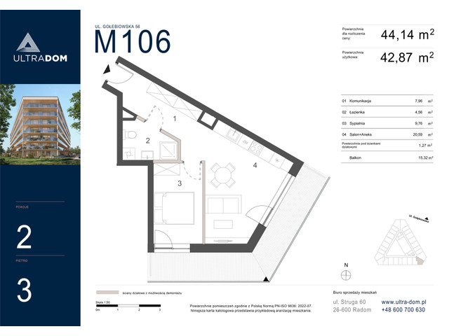 Mieszkanie w inwestycji Ultradom, symbol M106 » nportal.pl