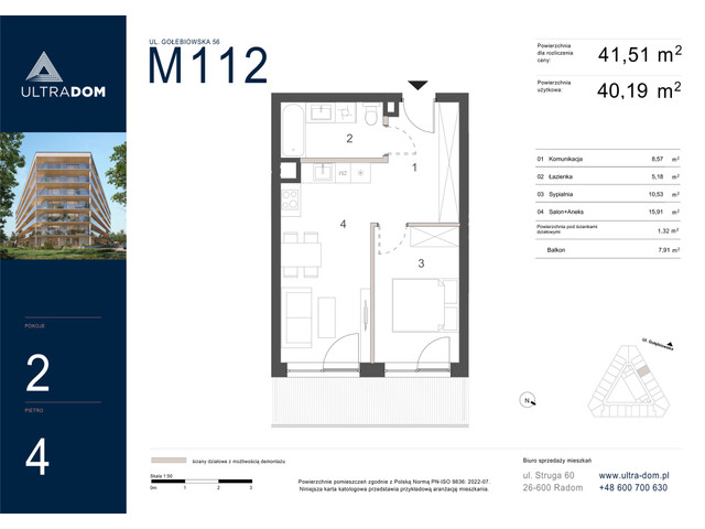 Mieszkanie w inwestycji Ultradom, symbol M112 » nportal.pl