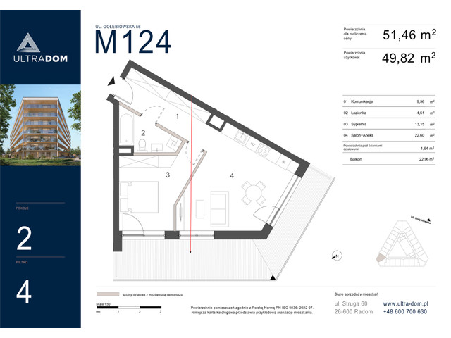 Mieszkanie w inwestycji Ultradom, symbol M124 » nportal.pl