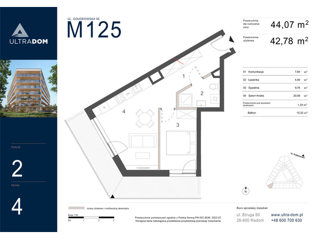 Mieszkanie w inwestycji Ultradom, symbol M125 » nportal.pl