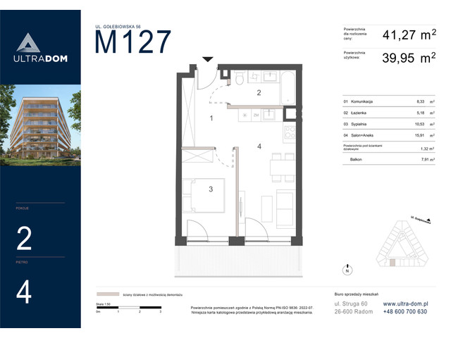 Mieszkanie w inwestycji Ultradom, symbol M127 » nportal.pl