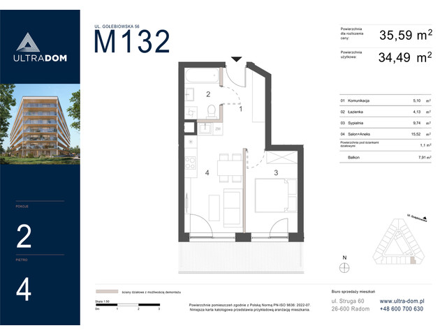 Mieszkanie w inwestycji Ultradom, symbol M132 » nportal.pl