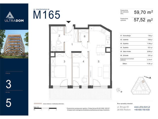 Mieszkanie w inwestycji Ultradom, symbol M165 » nportal.pl