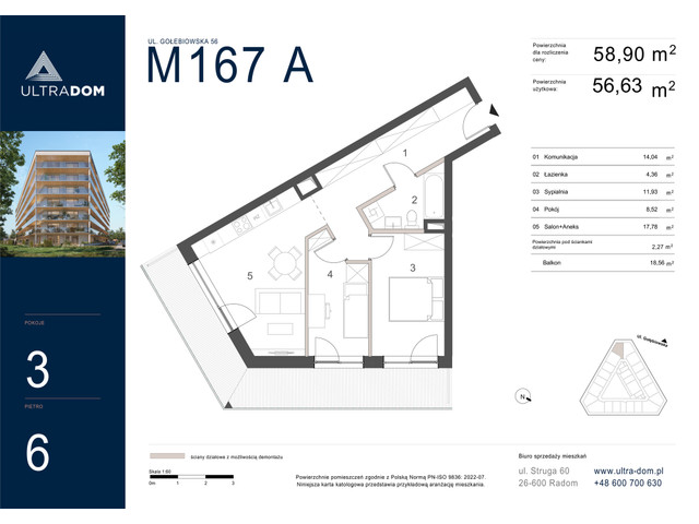 Mieszkanie w inwestycji Ultradom, symbol M167A » nportal.pl