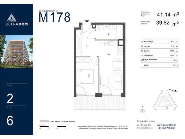 Mieszkanie w inwestycji Ultradom, symbol M178 » nportal.pl