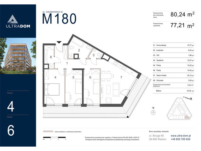 Mieszkanie w inwestycji Ultradom, symbol M180 » nportal.pl