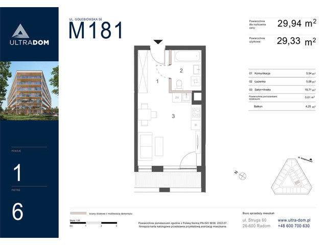 Mieszkanie w inwestycji Ultradom, symbol M181 » nportal.pl